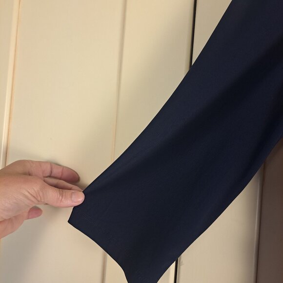 K&M Richards Navy Blue Long Gown Sequin Detail Sz 10 Mother of the Bride Prom - Picture 5 of 10